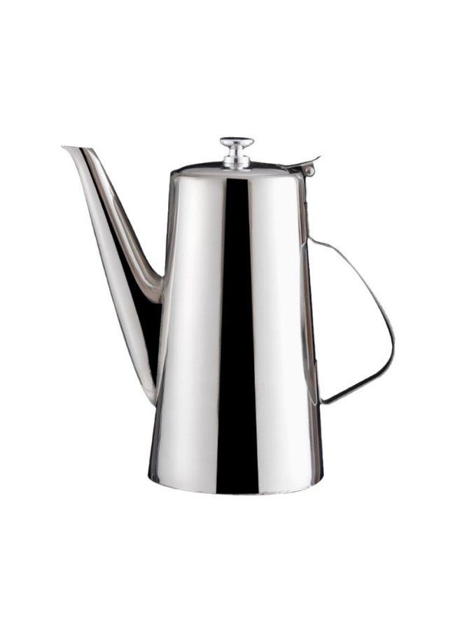 Thickened Stainless Steel Cold Water Pot Restaurant Hotel Tea Brewing Pot Soup Adding Juice Mixer For Business Use-Color:201#1.5L Golden Short Mouth - Image 5