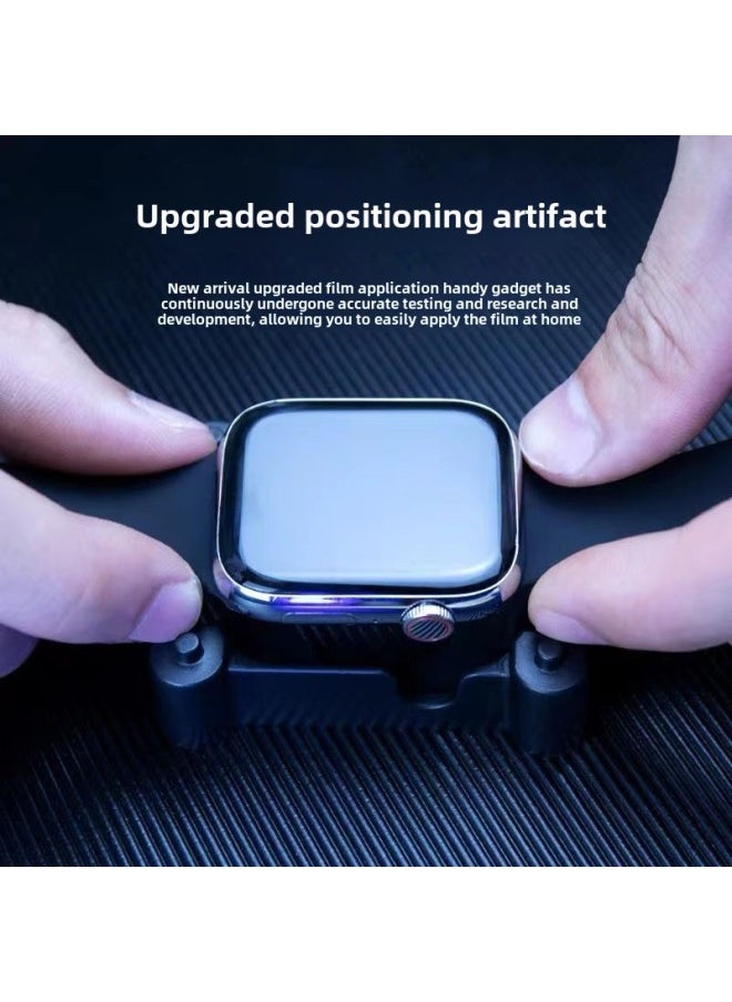Generic - Applicable To Apple Watch S9/8/7 Film PMMA Composite Film Film Artifact Apple Watch ]-Color:HD-PMMA Composite Film 1 Pack (film 1 Artifact Bracket Scratch Card Packaging Box)-Dimensions:Apple S10-46mm Style - Image 1