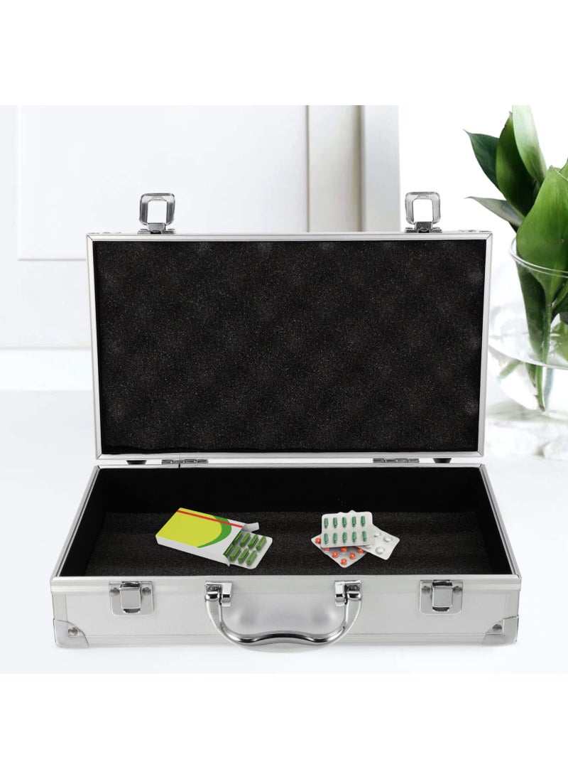 Toyvian Toyvian Aluminum Briefcase Hard Case with DIY Customizable Foam Insert for Test Instruments Cameras Tools Parts and Accessories Equipment Supplies Makeup Tools  - Image 2
