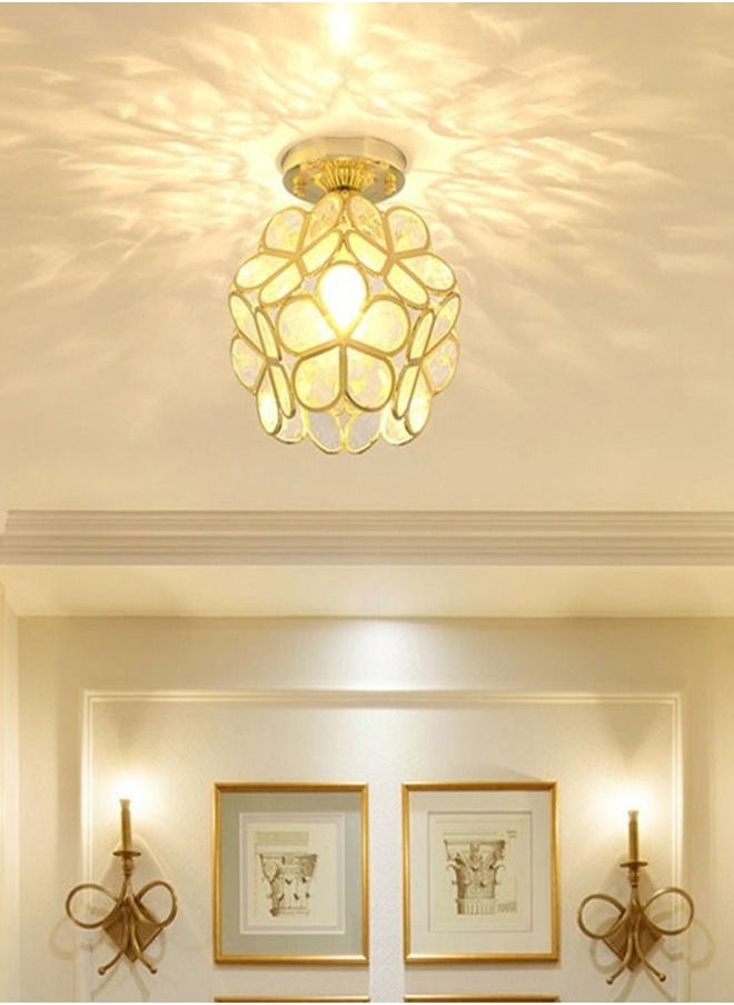 fashionhome Modern Glass Ceiling Lamp Flower Lampshade Lighting Chandelier  - Image 1