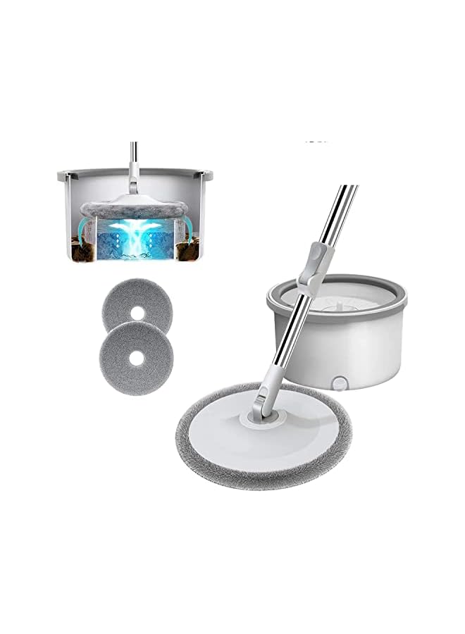 Zaboon Hoome Spin Mop And Bucket Set360 Degree Spinning Mop Microfiber Mop Home Kitchen Automatically Spin Dry Lazy People Handsfree Mop Bucket Set For Wood Hardwood Laminate Tile - Image 2