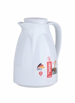 Valk Vacuum Flask With Double Wall Glass 600 Ml  Wide Mouth With Anti-Leakage Cap Double Walled Travel Mug  White Color  - Image 5