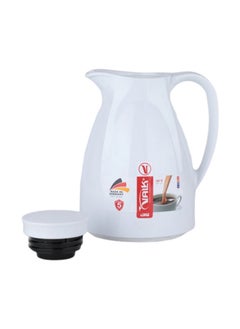 Valk Vacuum Flask With Double Wall Glass 600 Ml  Wide Mouth With Anti-Leakage Cap Double Walled Travel Mug  White Color  - Image 4