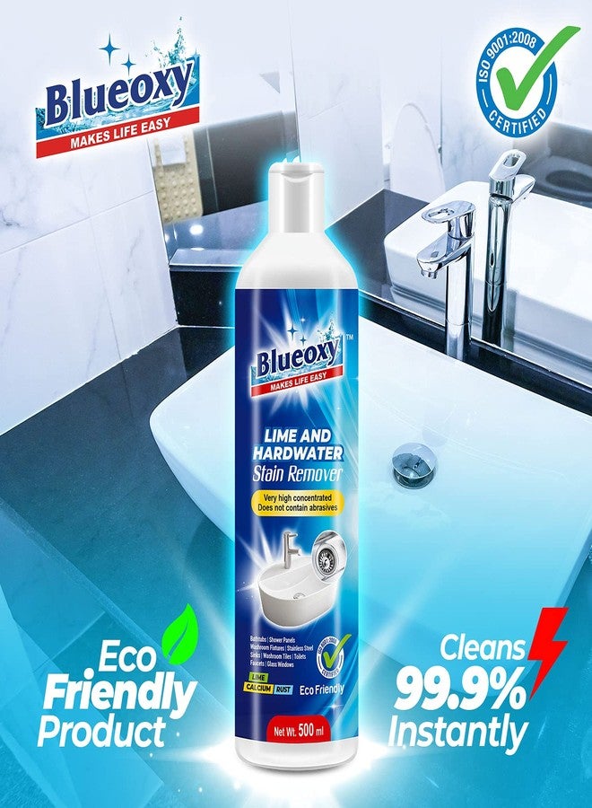 Blueoxy Super Concentrated Lime & Hard stain Remover liquid - 500 ml + Blueoxy Dish Wash Gel with the Power of Lemon & Ginger - 500ml (Combo pack) - Image 2
