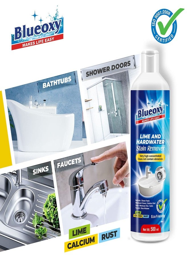 Blueoxy Super Concentrated Lime & Hard stain Remover liquid - 500 ml + Blueoxy Dish Wash Gel with the Power of Lemon & Ginger - 500ml (Combo pack) - Image 3