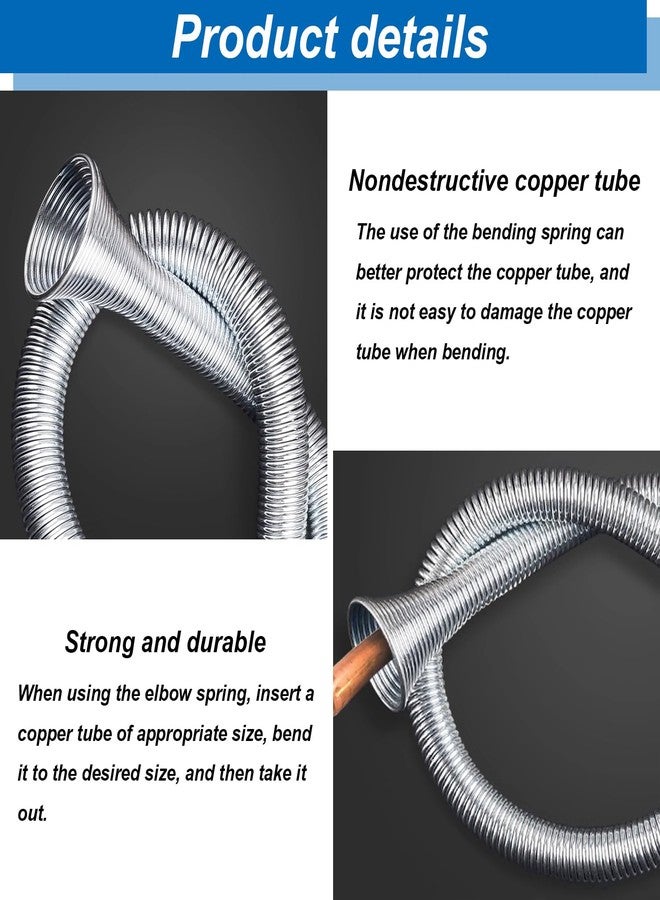 Tnisesm Spring Tube Bender Set 1/4'', 3/8'', 1/2'', 5/8'' and 3/4'' for Copper, Aluminum and Thin Wall Steel Tubing 13.7'' / 350mm Length - Image 4