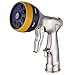 Fanhao FANHAO Garden Hose Nozzle Heavy Duty, 100% Metal Spray Nozzle High Pressure Water Hose Nozzle with 7 Patterns for  - Image 2