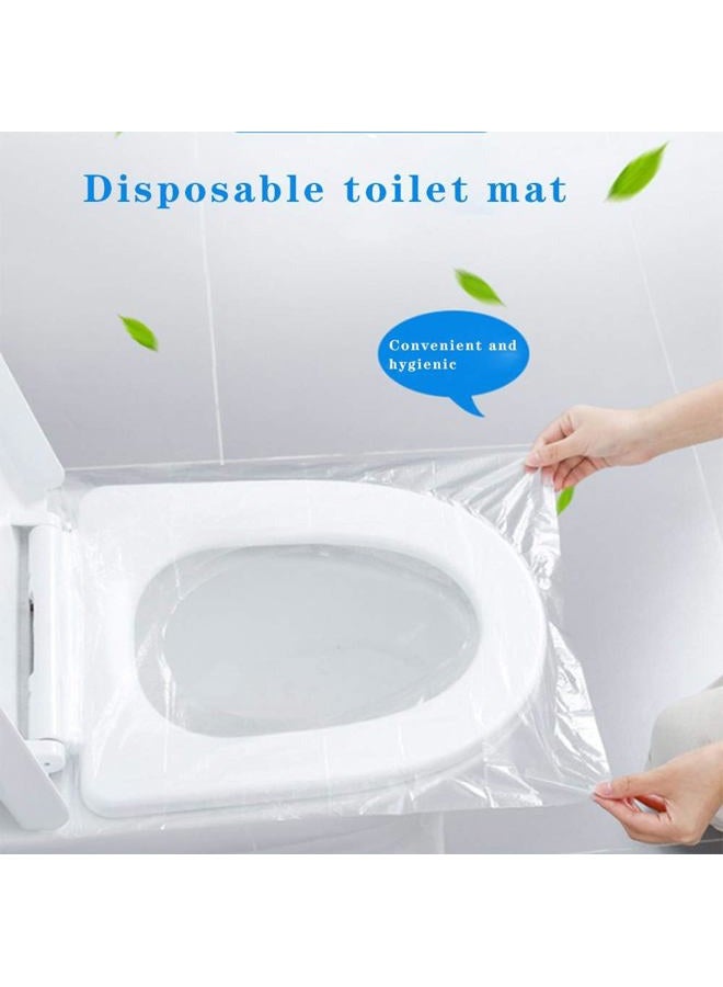 EGV 50 Pieces Disposable Plastic Toilet Seat Cover Waterproof, WC Cushion Toilet Cushion for Baby Pregnant Mom, Independent Packaging Suitable for Travel - Image 5
