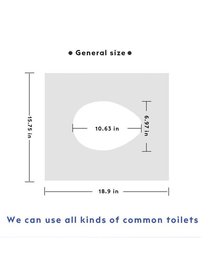 EGV 50 Pieces Disposable Plastic Toilet Seat Cover Waterproof, WC Cushion Toilet Cushion for Baby Pregnant Mom, Independent Packaging Suitable for Travel - Image 4