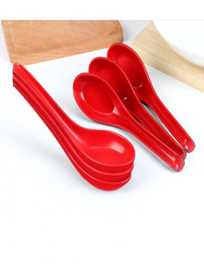 zingware Microwave Safe, Unbreakable, Colorful Soup/Dessert Spoons, Food Grade Set of 6 Pcs - Image 2