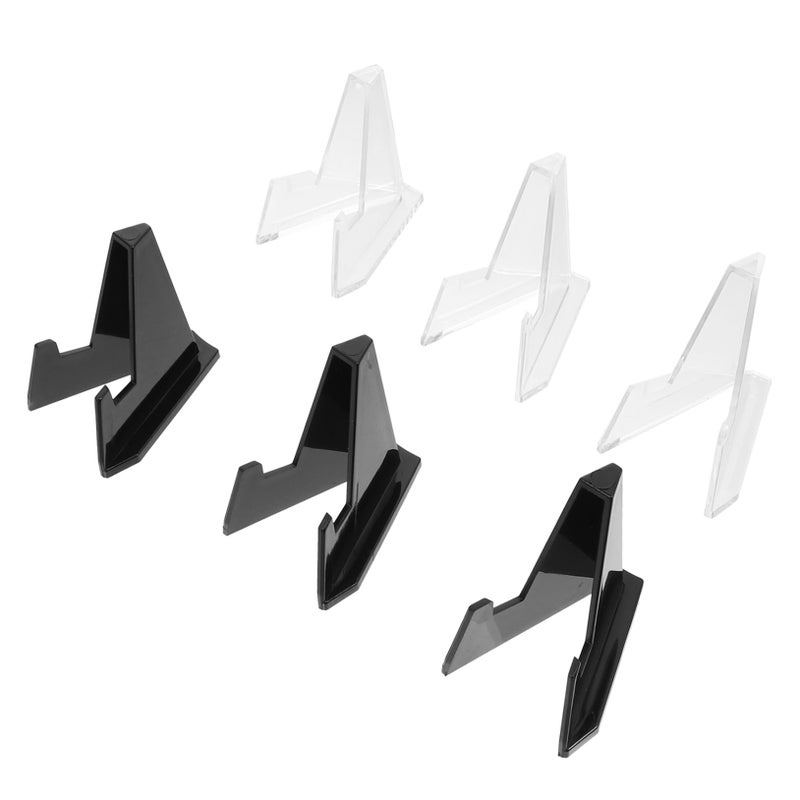 6Pcs Medium Coin Display Stands Sturdy Storage Riser Shelf for Home Office Desk - Image 2
