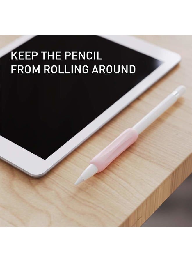 Delidigi 3 Pack iPencil Grip Silicone Holder Ergonomic Sleeve Accessories Compatible with Apple Pencil 1st and 2nd Generation (White, Pink, Avocado Green) - Image 5
