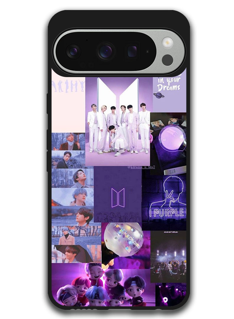 Theodor Protective Case Anti Scratch Shock Proof Bumper Cover For Google Pixel 9 Pro XL BTS collage - Image 1