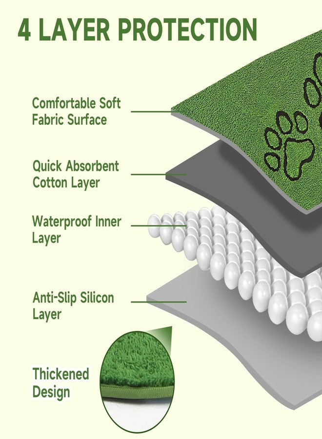 اتش او ام آي أم بي فوط تدريب الكلاب القابلة للغسل من هوميب، عبوة من 4 فوط فائقة الامتصاص وقابلة لإعادة الاستخدام، عشب صناعي أخضر طويل من الصوف لتدريب الكلاب على استخدام المرحاض، سطح مُحسّن مانع للانزلاق والتسرب، مناسب للأرضيات والأرائك والأسرة والأقفاص، أخضر 30 بوصة × 34 بوصة - Image 2