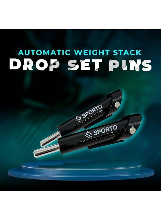 سبورت كيو دبوس تكديس الوزن من سبورت كيو®️(قطعنين) Drop Set pin دبابيس انتقال فوري الى اوزان منخفضة للمزيد، متعددة الوظائف لصالة الالعاب الرياضية لتقليل الوزن لمعدات اللياقة البدنية - Image 2