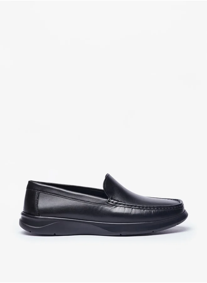 DUCHINI Men's Solid Slip-On Moccasins