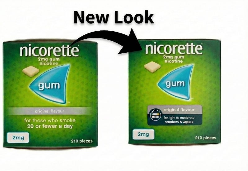 نيكوريت علكة طعم عادي تركيز 2مجم  للإقلاع عن التدخين 210 علكة - Image 1