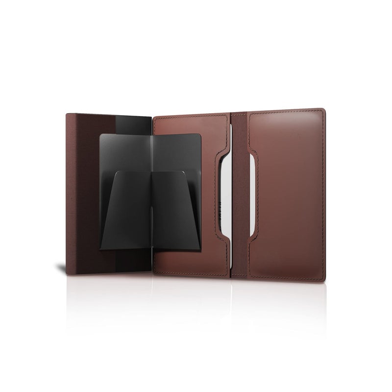 Barakah AirTag Wallet, Trackable Wallet with AirTag Holder, RFID-Blocking Minimalist Leather Wallet, Slim Leather Airtag Wallet, Men and Women, Smart Wallet, AirTag Not Included (Brown) - Image 3