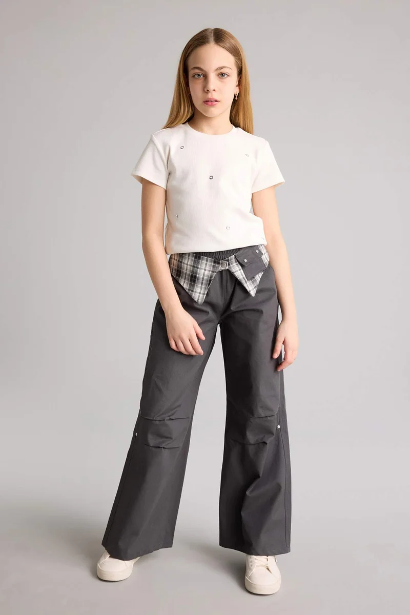 ديفاكتو Girl Ribbed Camisole T-Shirt
