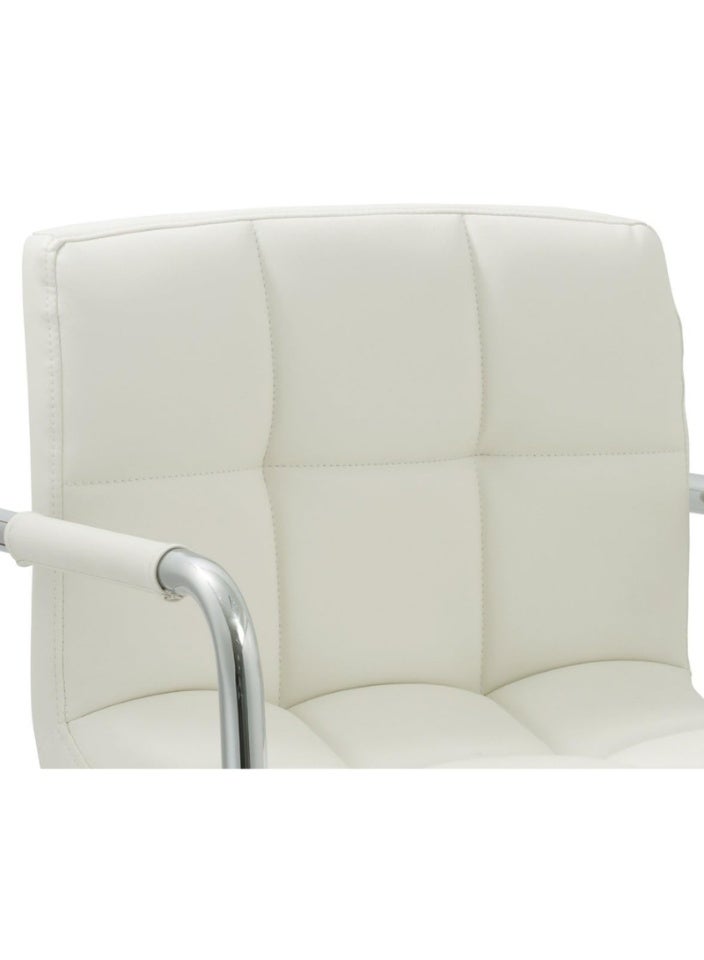 سمارت هوم كرسي بار دوّار مرتفع للمطبخ والمقهى - مقعد بتصميم عصري فاخر مع مسند ظهر ومقعد مبطن قابل لتعديل الارتفاع – كرسي طاولة بار وكاونتر للمطابخ والمطاعم والمقاهي - Image 4