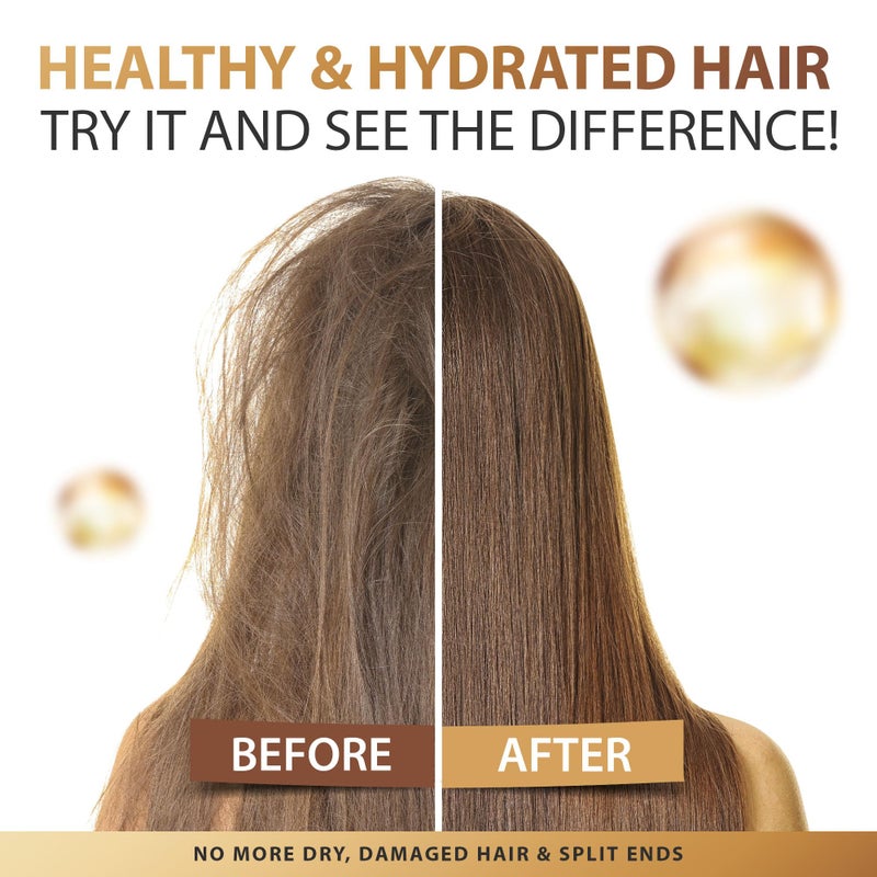 SUNATORIA Hair Mask with Keratin & Argan Oil - Conditioner for Dry, Damaged, Frizzy Hair & Split Ends - Hair Treatment Serum for Hair Repair & Hydrating - 8.5 Fl Oz - Image 4