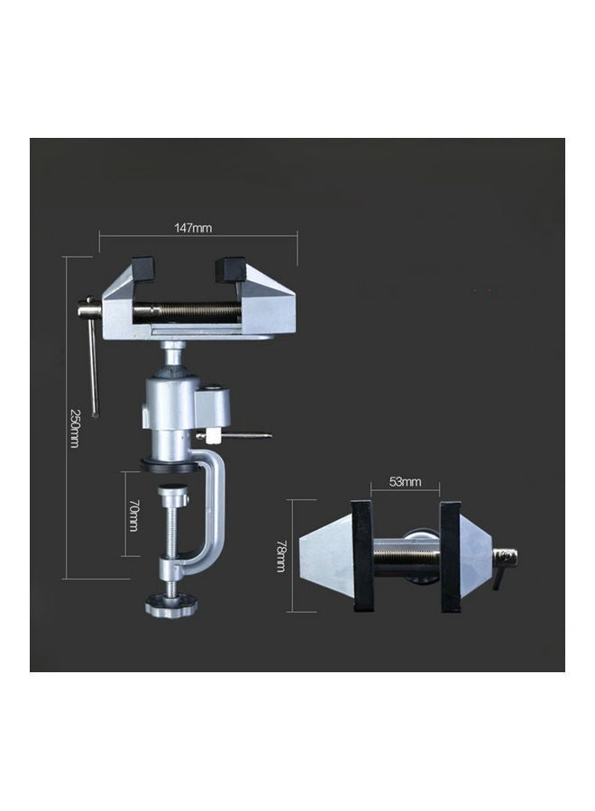 NIBEMINENT Aluminium Alloy Table Vise Clamp Silver  - Image 3