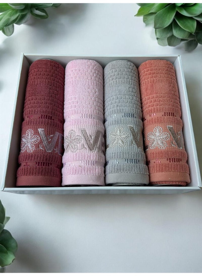 Homex Luxury Bath Towel Set – 4 Pieces, 60×120 cm, Premium Quality with Elegant Design  - Image 3