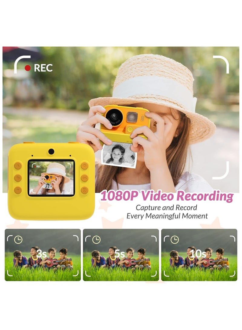 Generic Kids Camera Instant Print, 48MP Digital Camera with Zero Ink, Selfie 1080P Video Camera with 32G TF Card, Toys Gifts for Girls Boys Aged 3-12 for /Birthday/Holiday (Orange) - Image 4