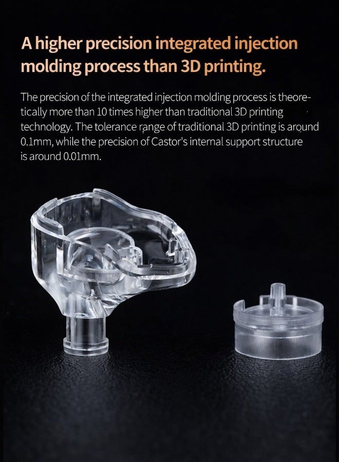 KZ Castor Harman iem Target Version IEM In-Ear Earphones – Dual Dynamic Drivers (10mm + 8mm), Tunable Sound with 4 Adjustment Switches (16 Profiles), Noise Isolating, 3.5mm, 0.75mm 2-Pin, Silver With Mic - Image 5
