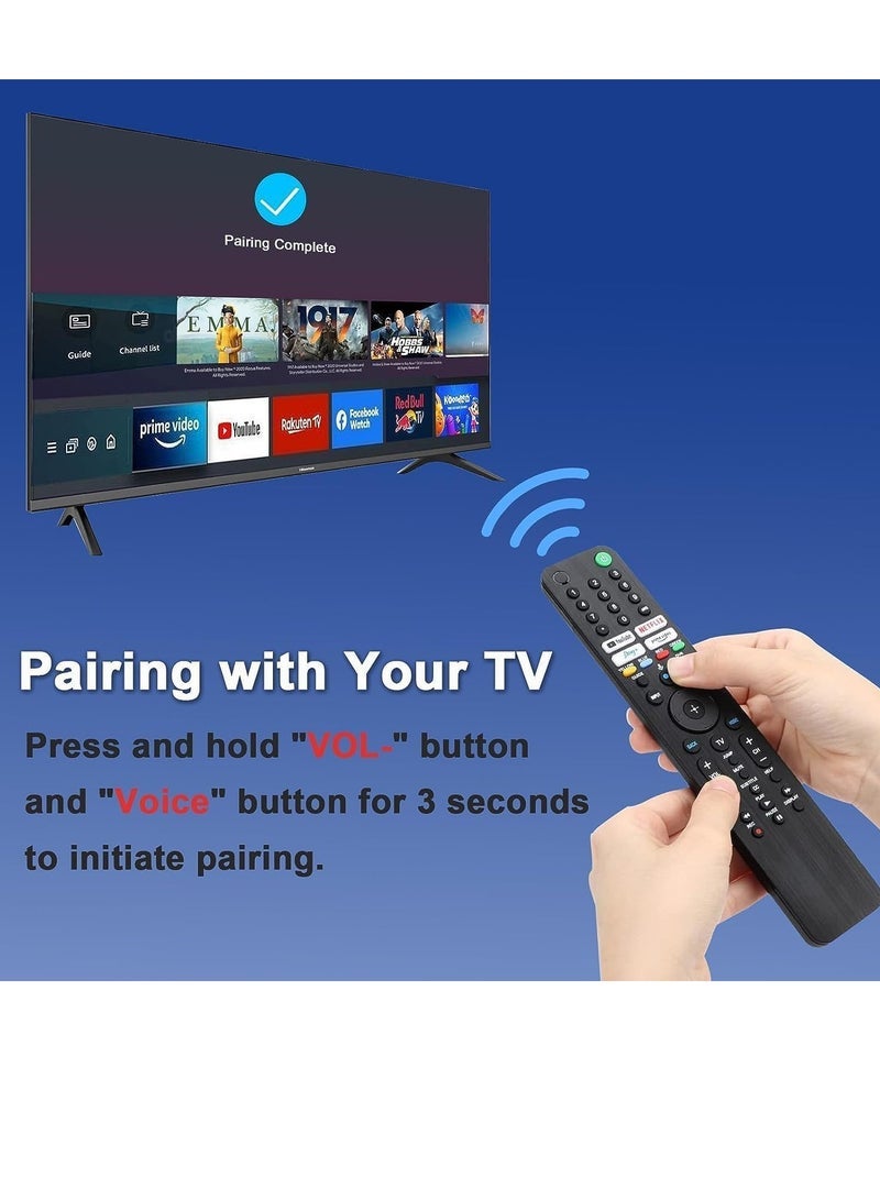 PopZa Voice Remote Control for Sony RMF-TX520U Replacement for Sony Bravia OLED LED 4K 8K UHD Smart Google TV with Netflix, Disney Plus, Prime Video, YouTube and YouTube Video Buttons - Batteries Included - Image 5