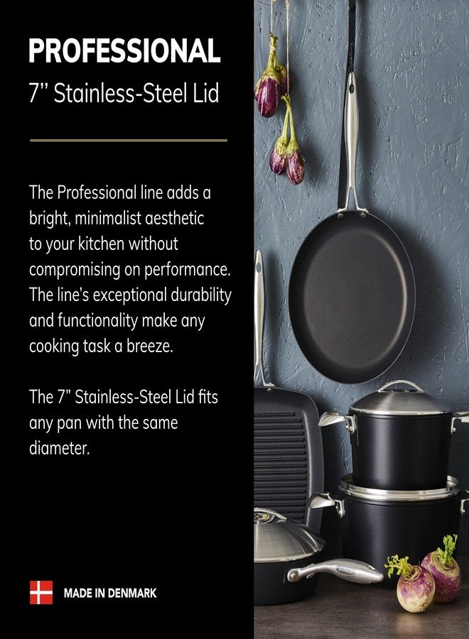 SCANPAN Professional 7 inch Stainless-Steel Lid - Fits Any Pan with Same Diameter - Dishwasher & Oven Safe - Image 2