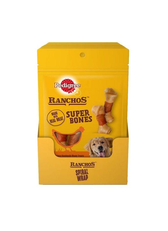 Pedigree Pedigree Ranchos Super Bones (1+ Years) Dog Treats, Chicken & Milky Flavour, 70 g (Pack of 12), Low-Fat Treat With No Added Sugar  - Image 2