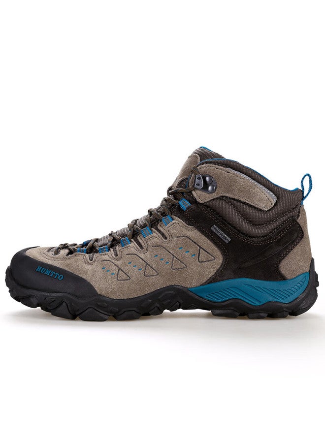HUMTTO Humtto High-top Hiking Shoes Comfortable Shock Absorption Outdoor Men's Hiking Shoes Travel Cross-country Climbing Shoes Brown 44 - Image 3