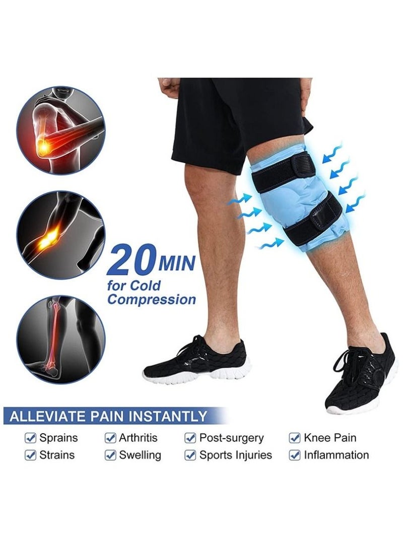 Ru syanl Ice Pack for Knee Pain Relief Reusable Gel Ice Wrap for Leg Injuries Swelling Knee Replacement Surgery Cold Compress Therapy for Arthritis Meniscus Tear and ACL  - Image 3