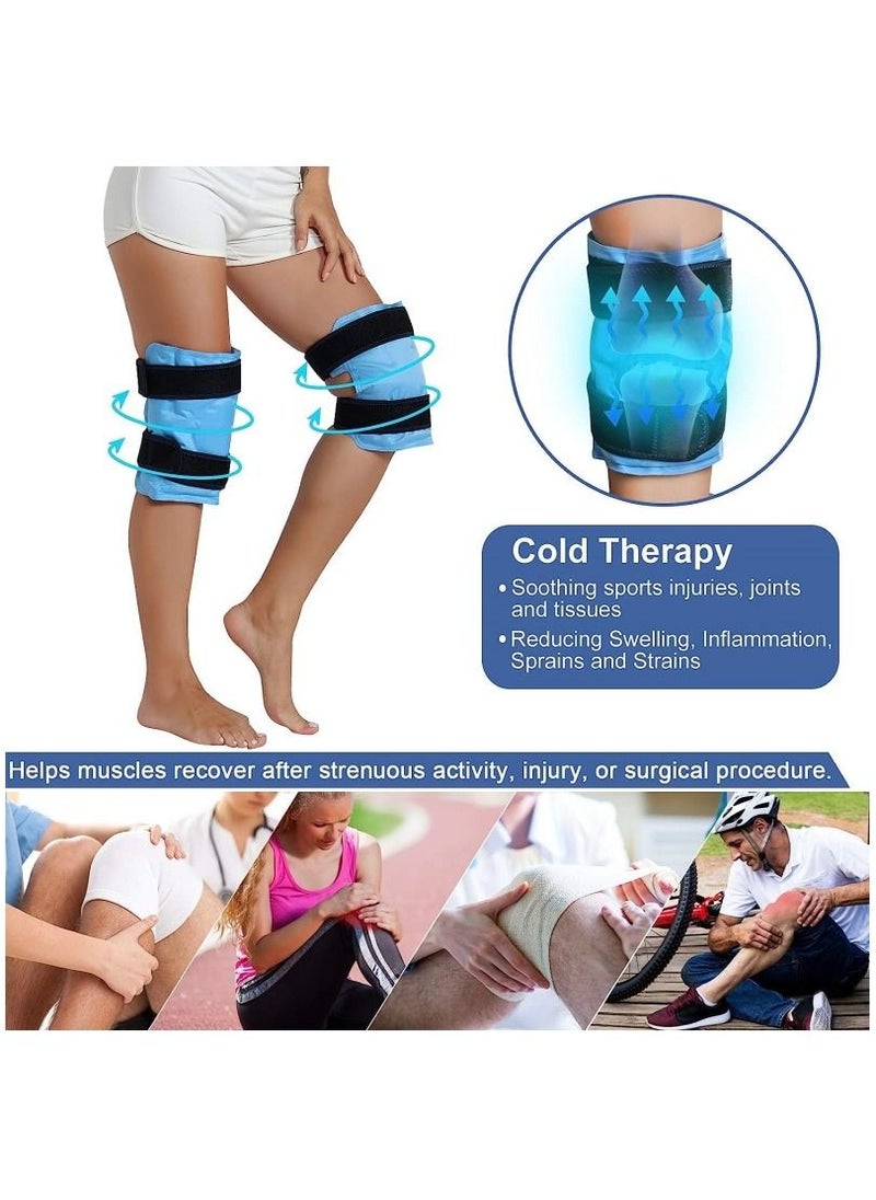 Ru syanl Ice Pack for Knee Pain Relief Reusable Gel Ice Wrap for Leg Injuries Swelling Knee Replacement Surgery Cold Compress Therapy for Arthritis Meniscus Tear and ACL  - Image 2