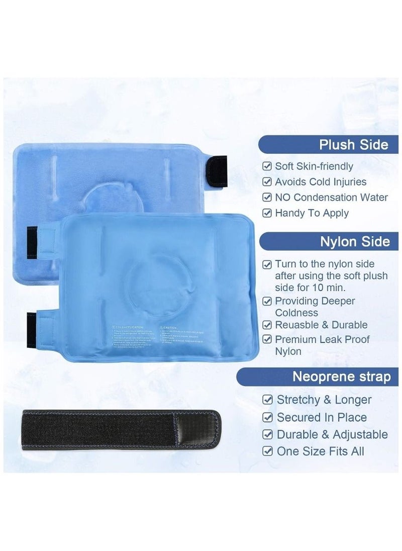 Ru syanl Ice Pack for Knee Pain Relief Reusable Gel Ice Wrap for Leg Injuries Swelling Knee Replacement Surgery Cold Compress Therapy for Arthritis Meniscus Tear and ACL  - Image 4