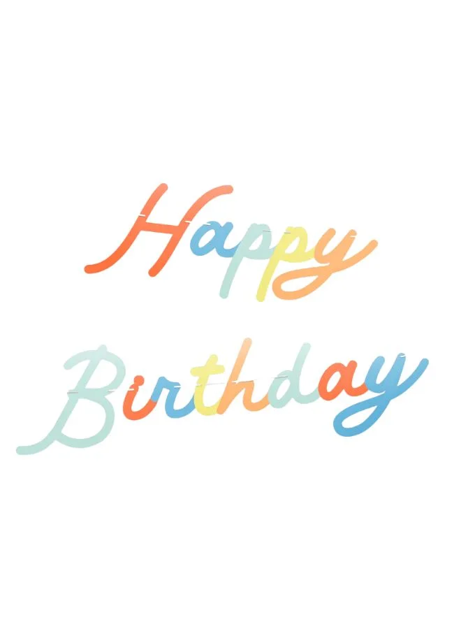 Meri Meri Rainbow Happy Birthday Garland