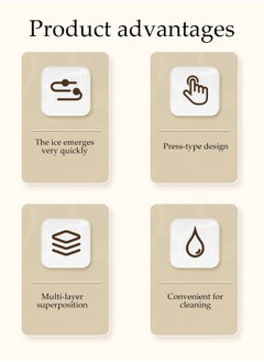 DUNISO Double Layer Ice Cube Tray With Lid, 64 Pieces Ice Cube Tray For Refrigerator, One-Touch Release Ice Cubes, Ice Storage Box,, Spill-Proof Ice Cube Mold, Removable Lid And Ice Scoop, Suitable For Whiskey Cocktails, Tea, Coffee  - Image 4