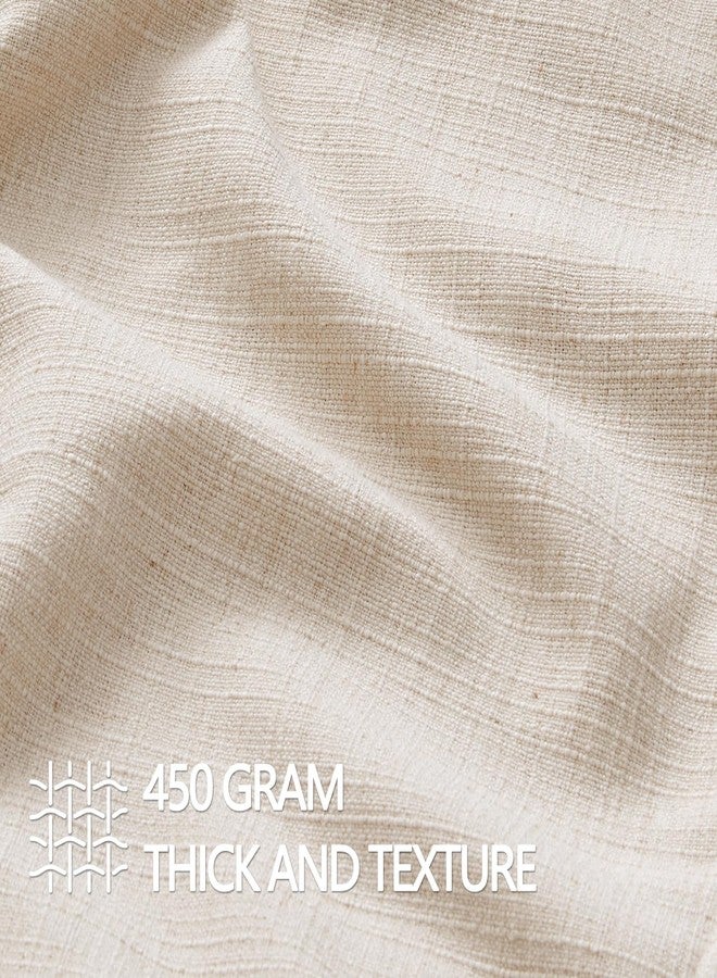 MIULEE Euro Sham Pillow Covers for Bed 26x26, 2 Pack Natural Linen Thick & Textured Decorative Throw Pillow Covers, Neutral Cushion Cases, Modern Farmhouse Home Decor, No Filling - Image 2