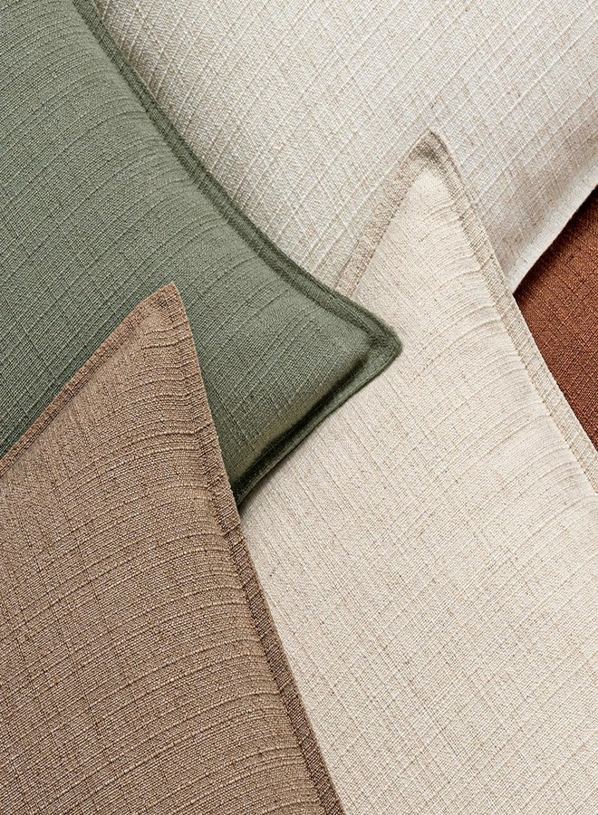 MIULEE Euro Sham Pillow Covers for Bed 26x26, 2 Pack Natural Linen Thick & Textured Decorative Throw Pillow Covers, Neutral Cushion Cases, Modern Farmhouse Home Decor, No Filling - Image 3