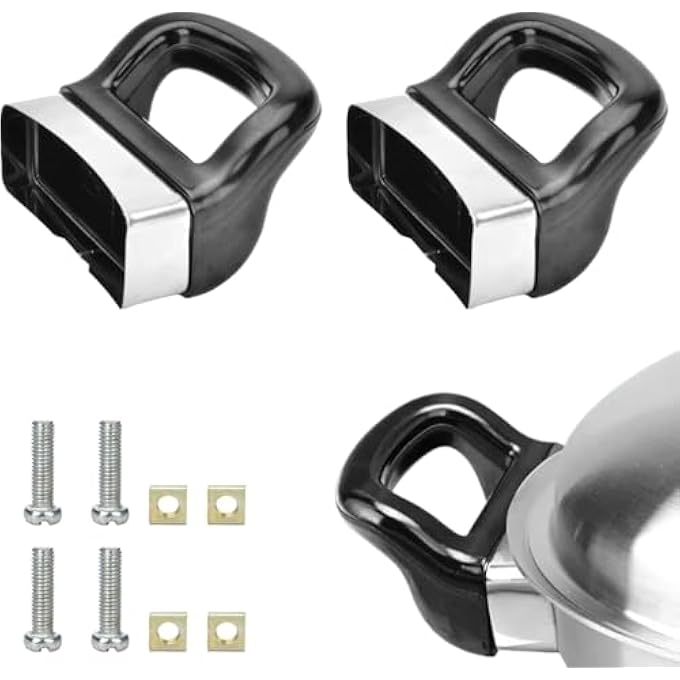 ريحني قطعتان من المقابض الجانبية القصيرة البديلة لمقابض معدنية عالمية للمقالي وأدوات المطبخ المنزلية - Image 1