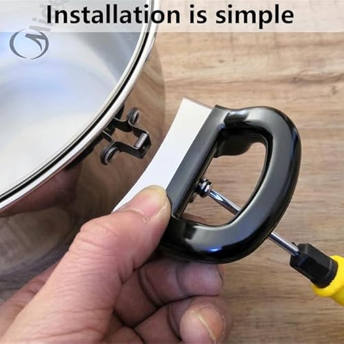 ريحني قطعتان من المقابض الجانبية القصيرة البديلة لمقابض معدنية عالمية للمقالي وأدوات المطبخ المنزلية - Image 3