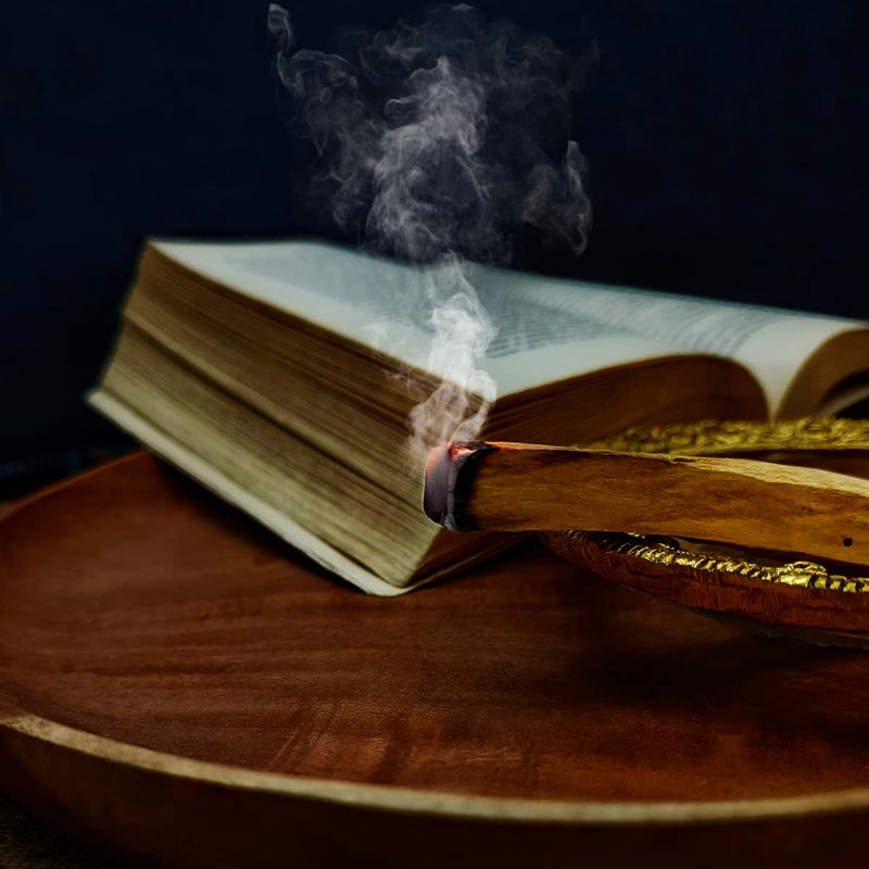 9Dzine Natural Palo Santo Wood Sticks Premium Grade from Peru Original Palo Santo Holy Wood Wild Harvested Incense Stick for Smudging Burning Clear Negative Energy Pack of 6 Stick - Image 3