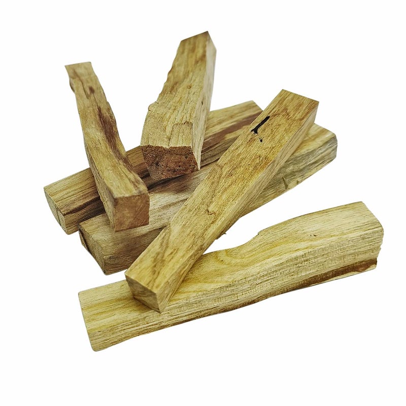 9Dzine Natural Palo Santo Wood Sticks Premium Grade from Peru Original Palo Santo Holy Wood Wild Harvested Incense Stick for Smudging Burning Clear Negative Energy Pack of 6 Stick - Image 1