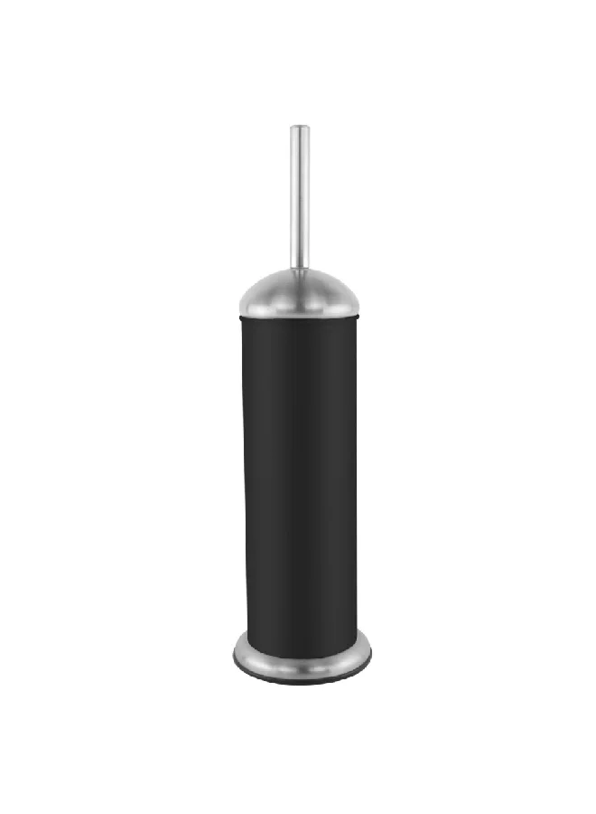 HoneyBee High-Quality Round Toilet Brush Matte Black and Silver 43 x 36.5 x 47 cm BTB-22016B