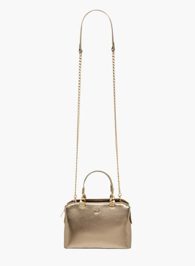 Flora Bella By Shoexpress Metallic Tote Bag with Detachable Chain Strap