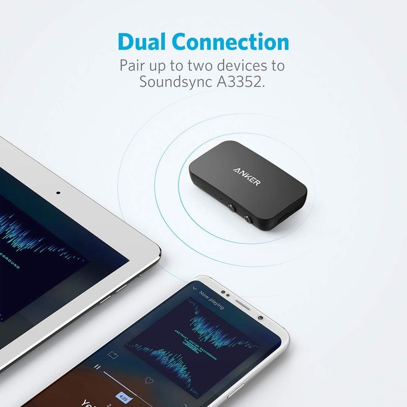 Anker Soundsync A3352 Bluetooth Receiver for Music Streaming with Bluetooth 5.0, 12-Hour Battery Life, Handsfree Calls, Dual Device Connection, for Car, Home Stereo, Headphones, Speakers (Renewed) - Image 5