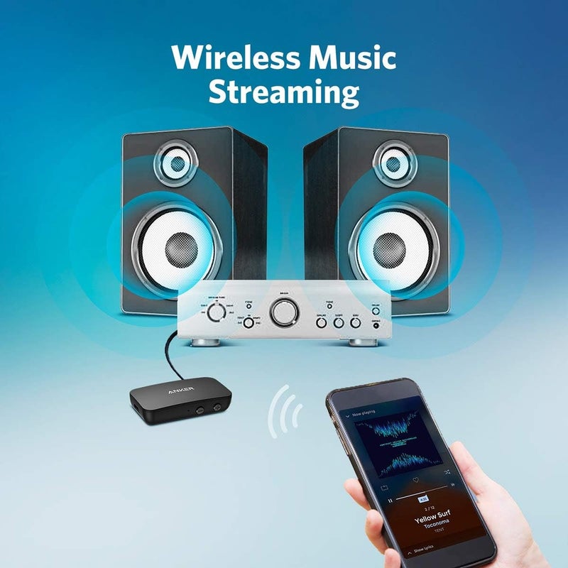 Anker Soundsync A3352 Bluetooth Receiver for Music Streaming with Bluetooth 5.0, 12-Hour Battery Life, Handsfree Calls, Dual Device Connection, for Car, Home Stereo, Headphones, Speakers (Renewed) - Image 2