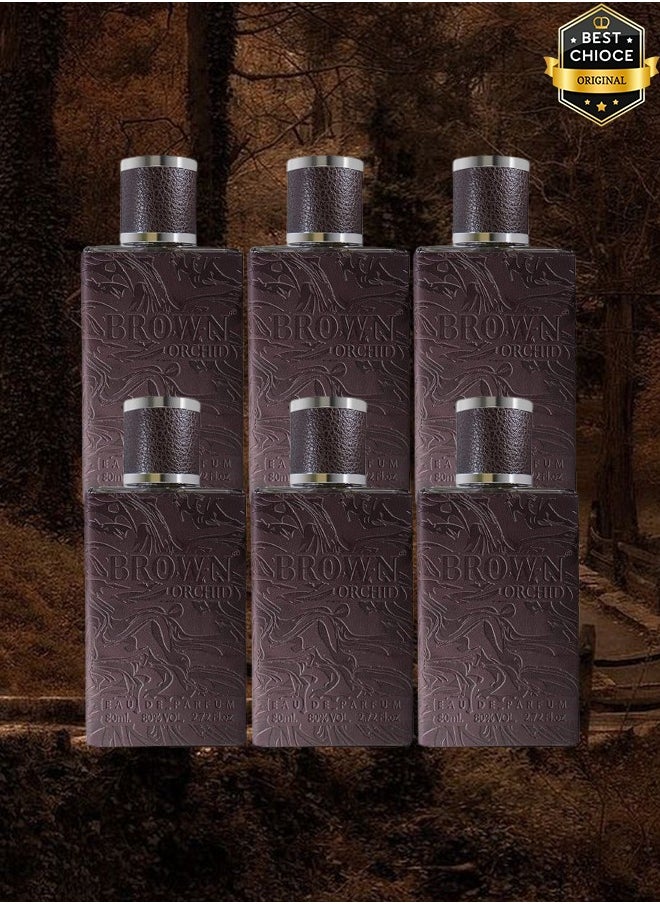 BROWN ORCHID 6 Pieces Brown Orchid Perfume 80ml EDP  - Image 1