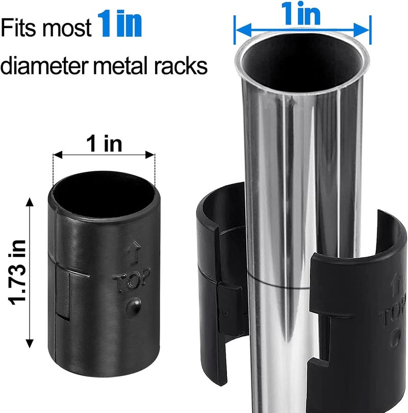 ANPHSIN 50 Pcs Wire Shelving Shelf Lock Clips for 1" Post - 25 Pairs of Shelving Sleeves Replacements for Wire Shelving System Plastic Accessories Parts - Image 2